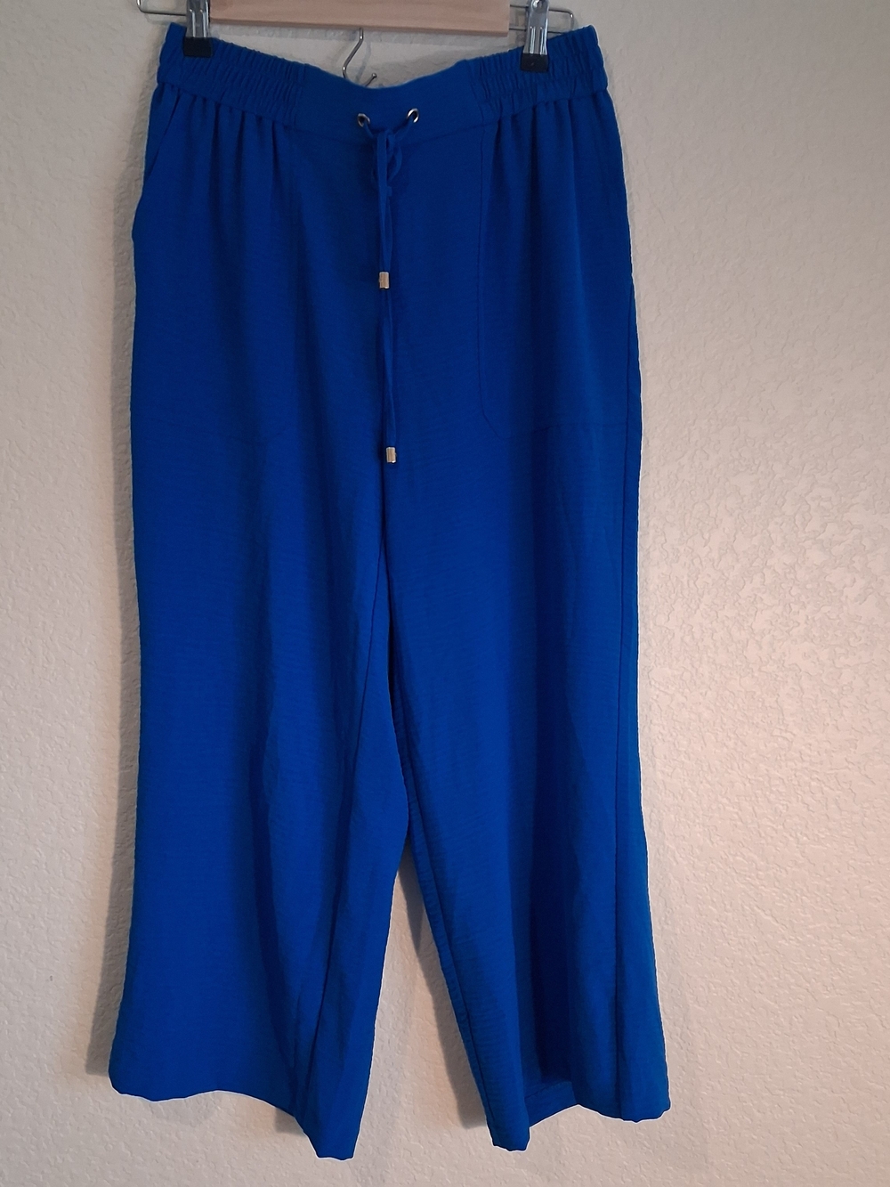 Michael Kors Cobalt Blue Wide-Leg Drawstring Joggers